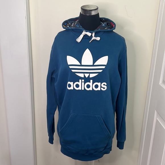 Adidas Signature Spellout Logo Hoodie Sweater Size Small - Picture 7 of 10